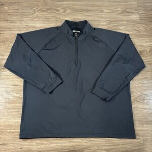 Ash & Erie Black 1/4 Zip Long Sleeve Pullover Shirt Men's Size XXL